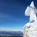 Ascensión de invierno, punta de Guara con nieve
